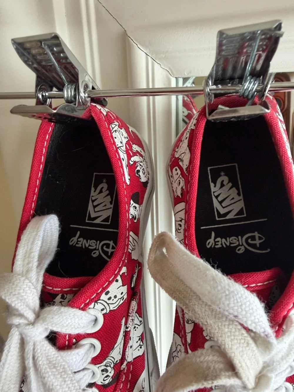 Vans Kids Red Dalmatian Print Lace-Up Sneakers - Picture 3 of 4